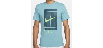 T-Shirt Homme Nike Court Coton Heritage Bleu